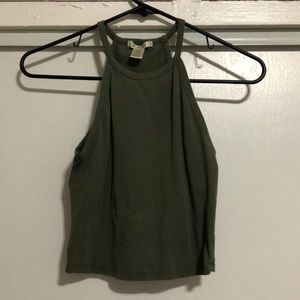 Olive halter top